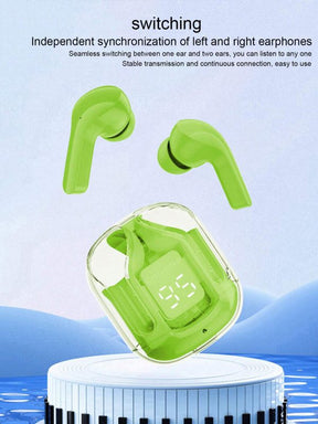 Air31 Earbuds Wireless Crystal Transparent Body | Air 31 – (without Pouch) Random Colors