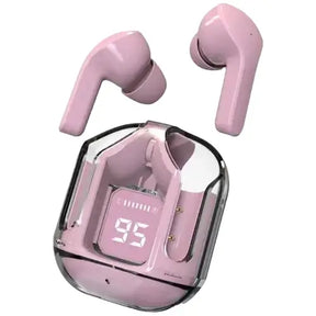 Air31 Earbuds Wireless Crystal Transparent Body | Air 31 – (without Pouch) Random Colors