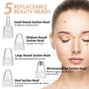 Face Vacuum Suction Blackhead Remover Pore Cleaner |  Nose & Face