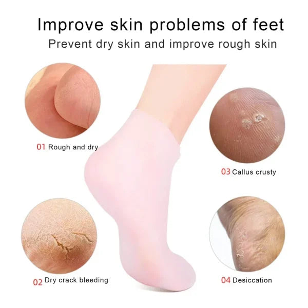 Silicone Jelly Socks Gel Moisturizing Socks Foot Care Protector