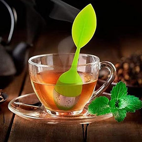 Silicone Tea Infuser – Stainless Steel Strainer Drip Tray Included (random Color)