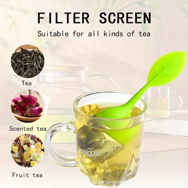 Silicone Tea Infuser – Stainless Steel Strainer Drip Tray Included (random Color)